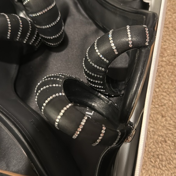 Cult of Coquette Carine Black & Crystal Studded Heels - Picture 8 of 8